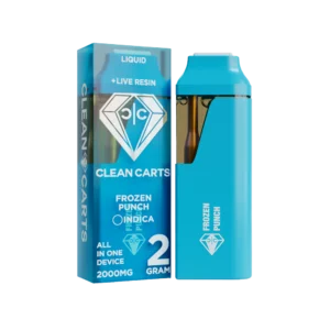 Frozen Punch disposable vape featuring an icy mixed fruit flavor profile with a cool menthol finish, designed for smooth draws and a refreshing vaping experience.
