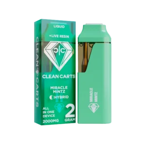 Miracle Mintz disposable vape featuring a cool mint flavor profile with a refreshing finish, designed for smooth draws and a clean, invigorating vaping experience.