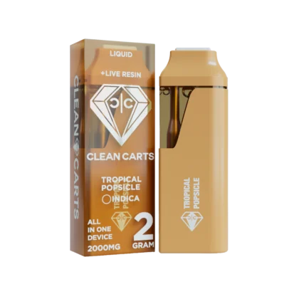 Tropical Popsicle disposable vape featuring a blend of tropical fruits with a light icy finish, designed for smooth draws and a refreshing, sweet vaping experience.